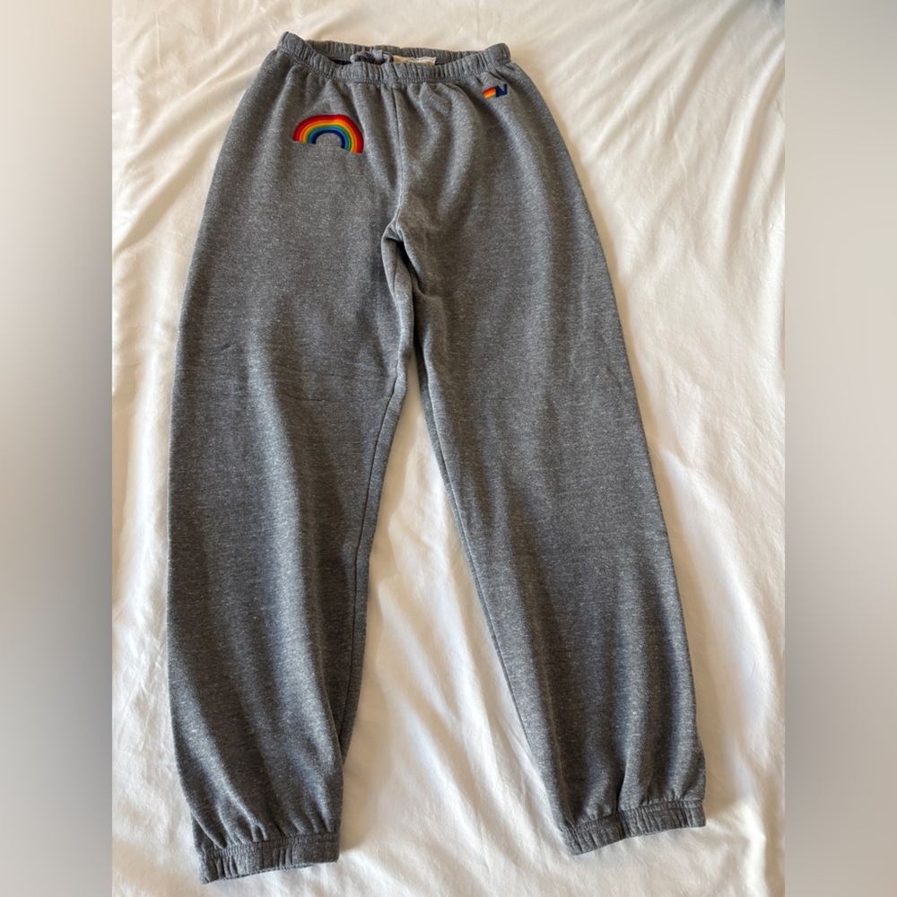 Aviator Nation- Rainbow Embroidery Sweatpants - Picture 2 of 7